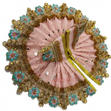 Peach Mirror work Summer Poshak 