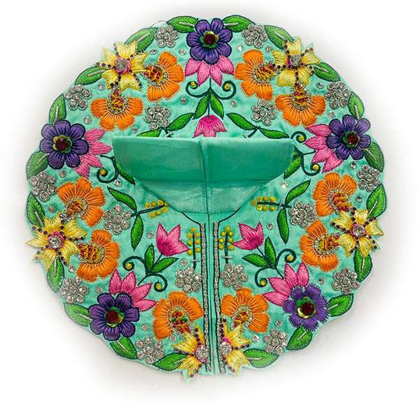 Green Flower Laddu Gopal  Designer Dress
