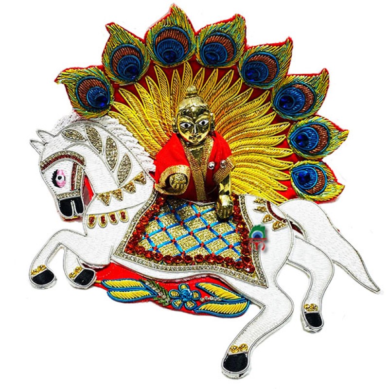  Horse-rider (Kalki Avatar) Laddu Gopal  Designer Dress