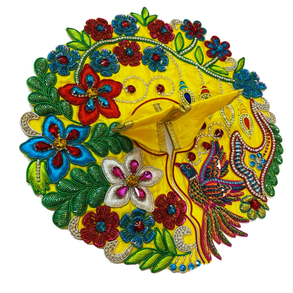 Yellow Multi Flower Poshak