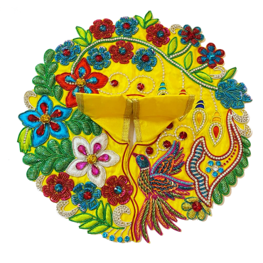 Yellow Multi Flower Poshak