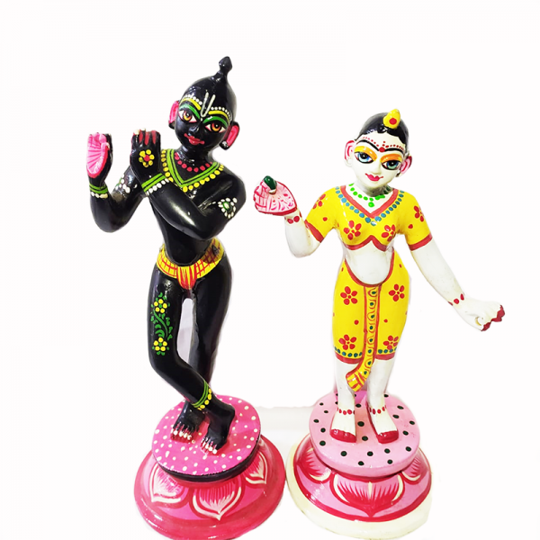 Radha Krishna Hand Painted 