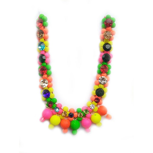 Multicolor Flower Beads Mala