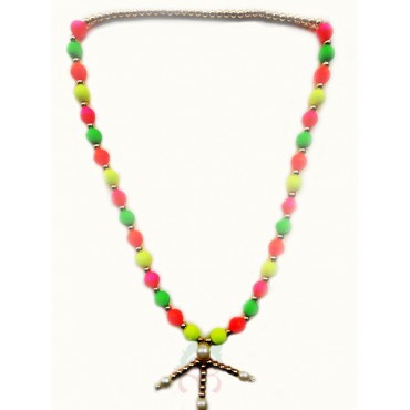 Multicolor Flower Beads Mala