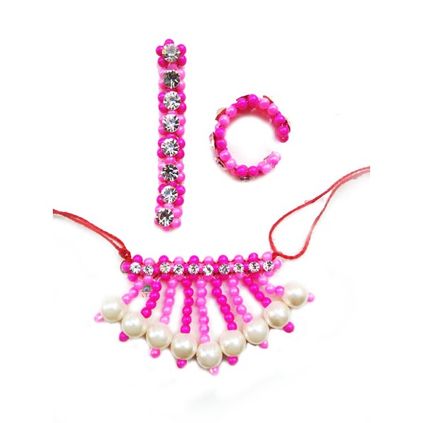 Beautiful Pink Beads Mala Set
