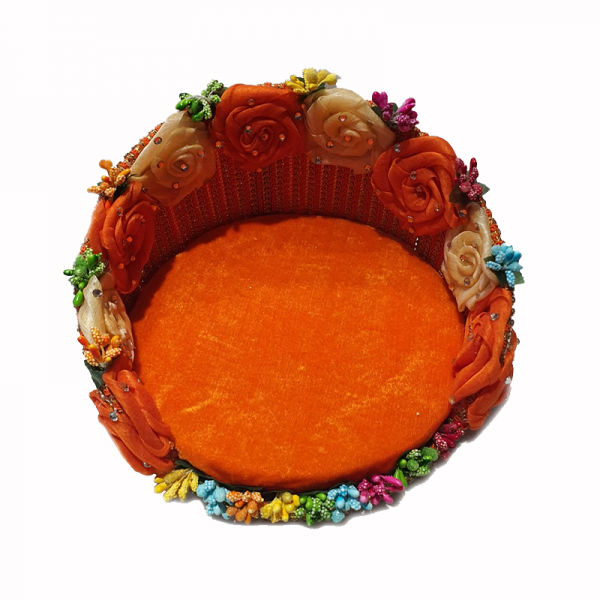 Orange Flower Look Singhasan