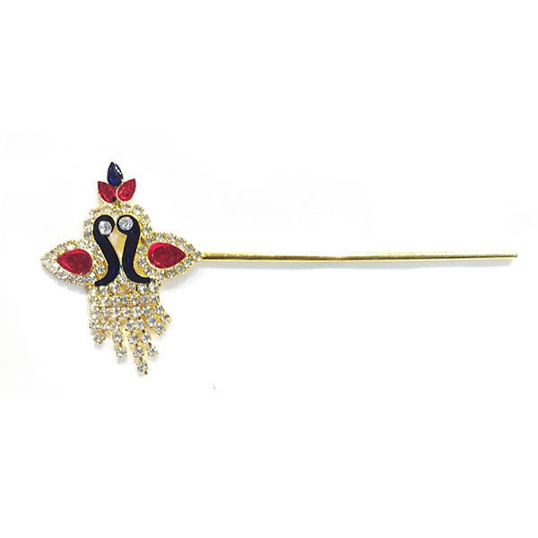 Designer Peacock Stone  Work Flute/ Bansi