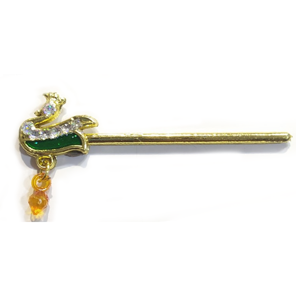 Green Peacock Pearl Hanging Flute/Bansi