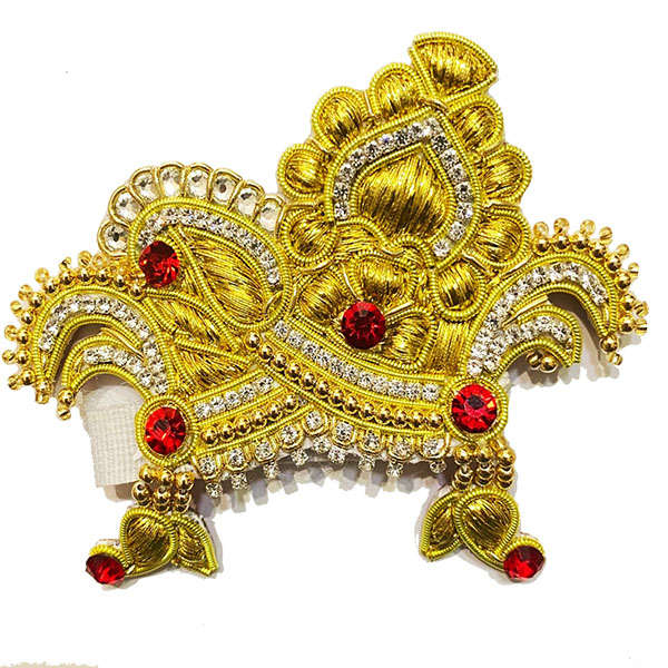 Golden Stone Bead  Work Mukut