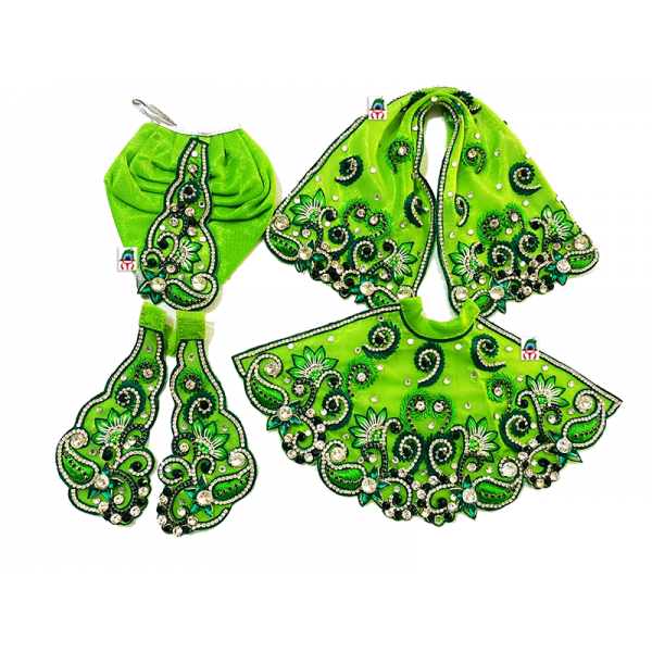 Green Pearl Work Designer Poshak