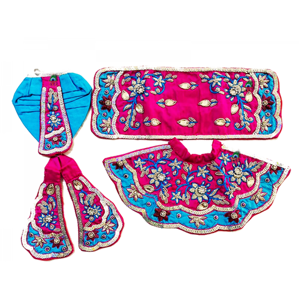 Pink Sky Blue Designer Poshak